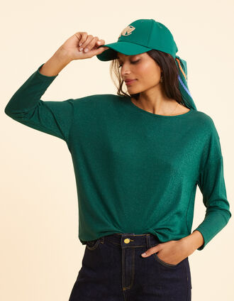 Camiseta verde lúrex nido de abeja I.Code