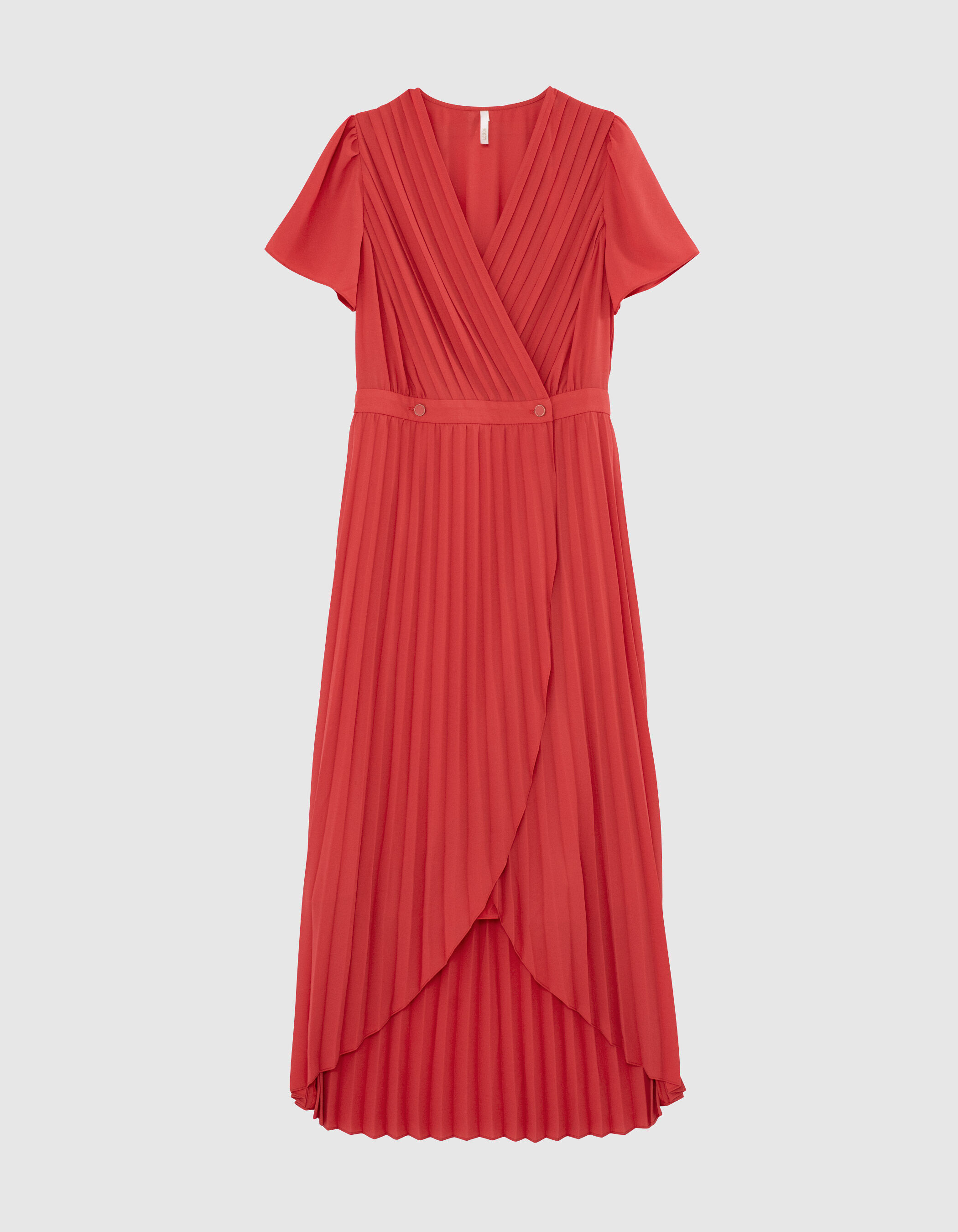 Robe portefeuille plissée cheap