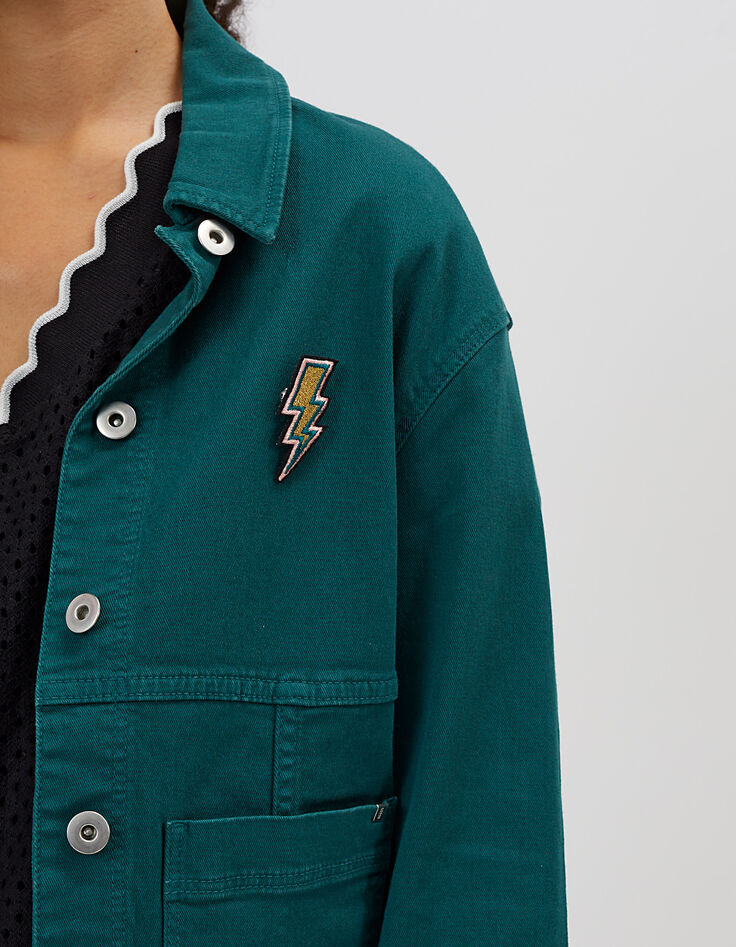 Veste en jean émeraude I.Code-4