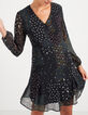 Vestido negro estampado patchwork I.Code-1
