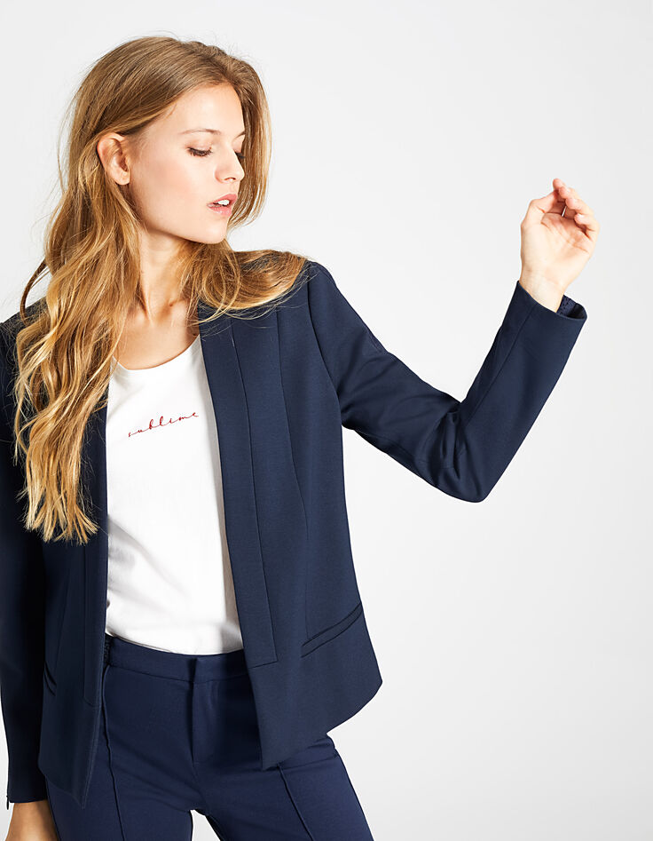 Veste de costume marine maille Milano I.Code-3
