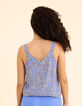 Top blau Floral-Kaschmirprint Schleife I.Code-4