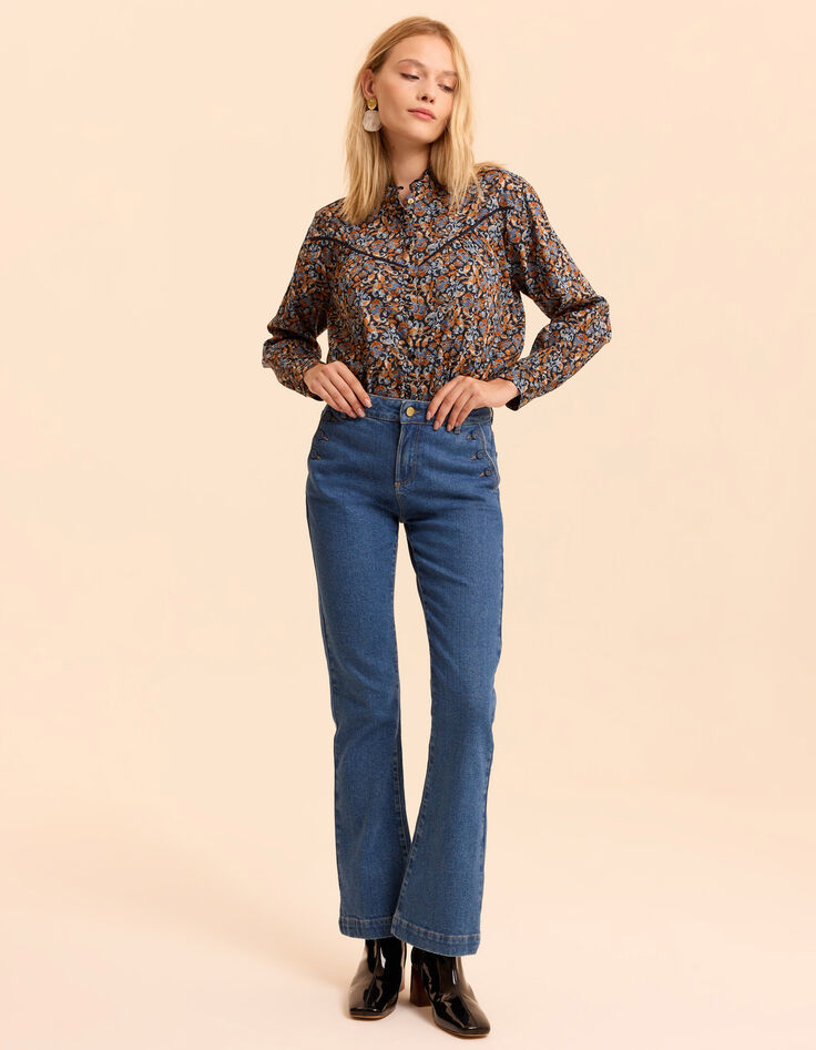 I.Code blue drop front-look flared jeans MARIE-3