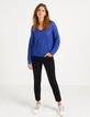 Jersey azul eléctrico punto mohair mezclado I.Code-6