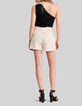 Schwarzes One-Shoulder-Damentop-5
