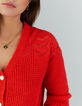 Aprikosefarbene Zierstrickjacke I.Code-2