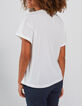 Tee-shirt blanc visuel mains floqué velours I.Code-3