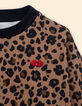 Leoparden-Sweatshirt mit Herz-Stickerei I.Code-6