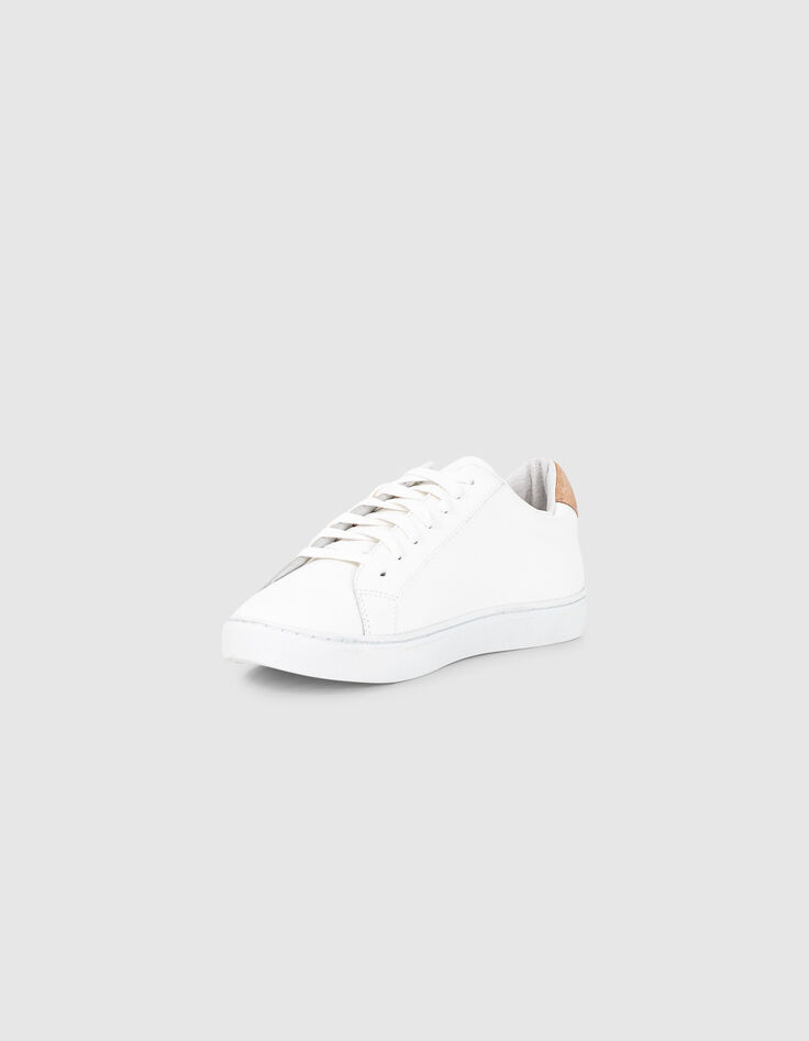 Weiße Ledersneakers mit goldfarbenen Details I.Code-2