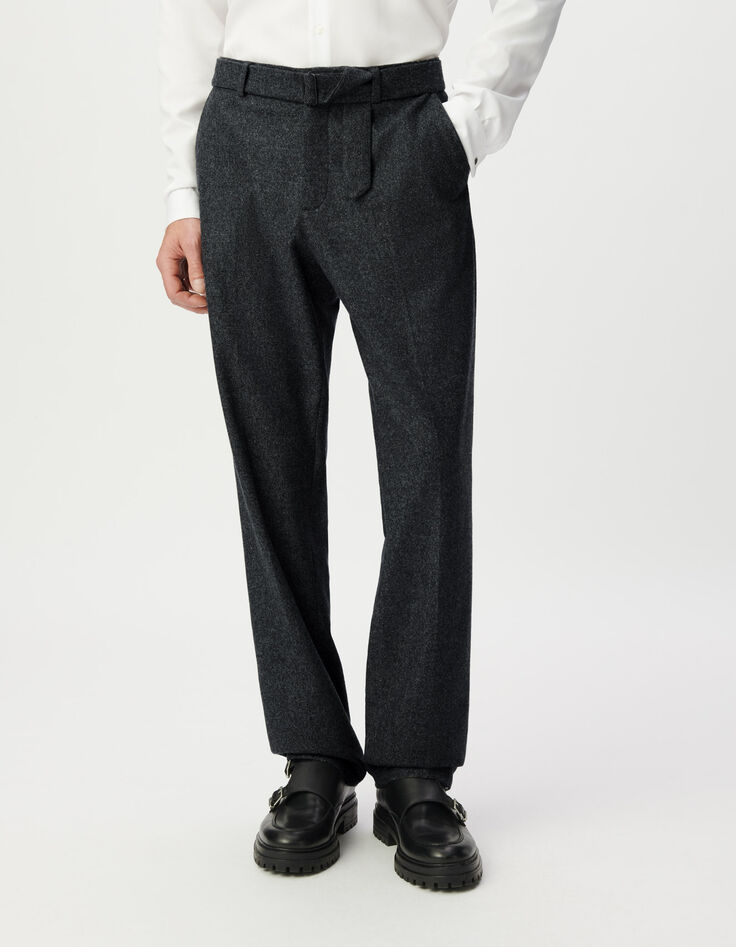 Grijze kostuumbroek tweedstijl Heren-2