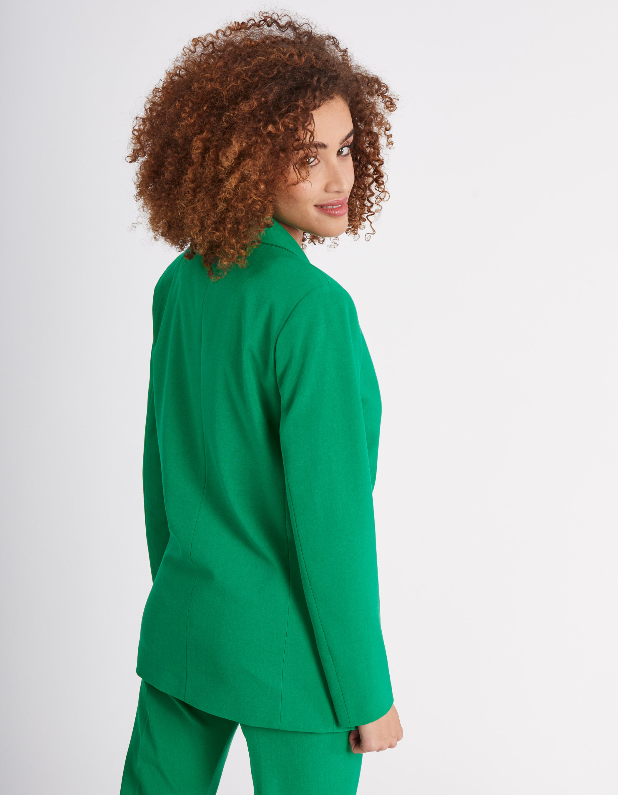 Veste de costume vert prairie boutonnage croise I.Code