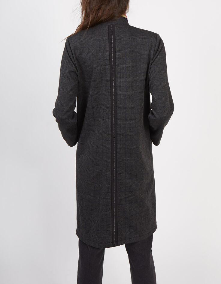 I.Code light grey check coat-3