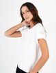 Tee-shirt blanc cassé broderies manche I.Code-1