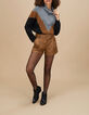 Pull noir, fauve, gris en tricot à col camionneur I.Code-5