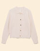 Ecru Strickjacke mit Polokragen I.Code-7