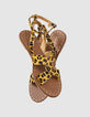Ledersandalen mit Leopardentupfen I.Code-7
