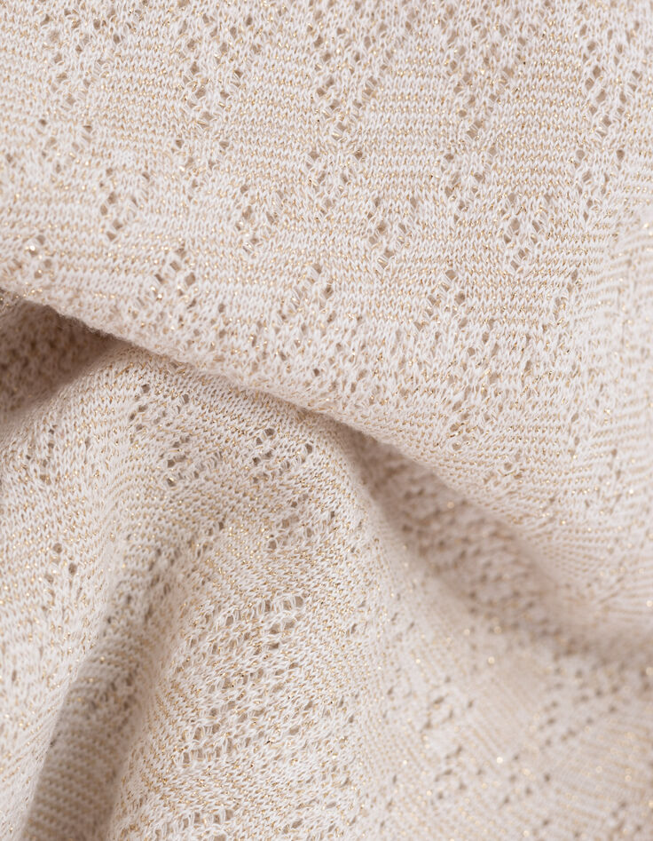 Goudbeige top fantasie ajourtricot I.Code-7