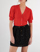 Cardigan abricot tricot à manches courtes I.Code-2