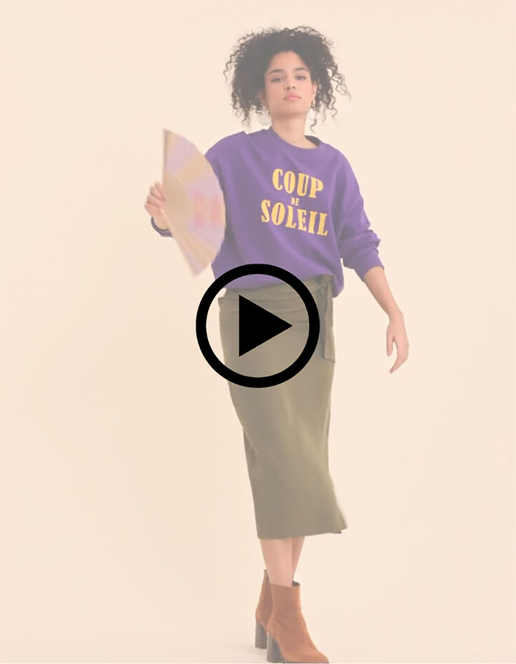 Sweat violet &agrave; message I.Code-9