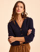 Cardigan bleu tricot CHARLOTTE I.Code-1