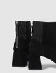 Schwarze Absatzstiefeletten aus Veloursleder I.Code-4