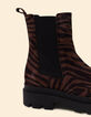 Chelsea-Stiefel braun Leder Samt Zebra-Muster I.Code-4