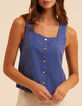 Top bleu jacquard fantaisie boutonn&eacute; I.Code-2