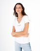 Camiseta blanco roto algodón mensaje corazón I.Code -2