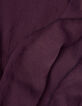 Samtiges burgunderfarbenes langes Kleid mit R&uuml;schen Damen-10