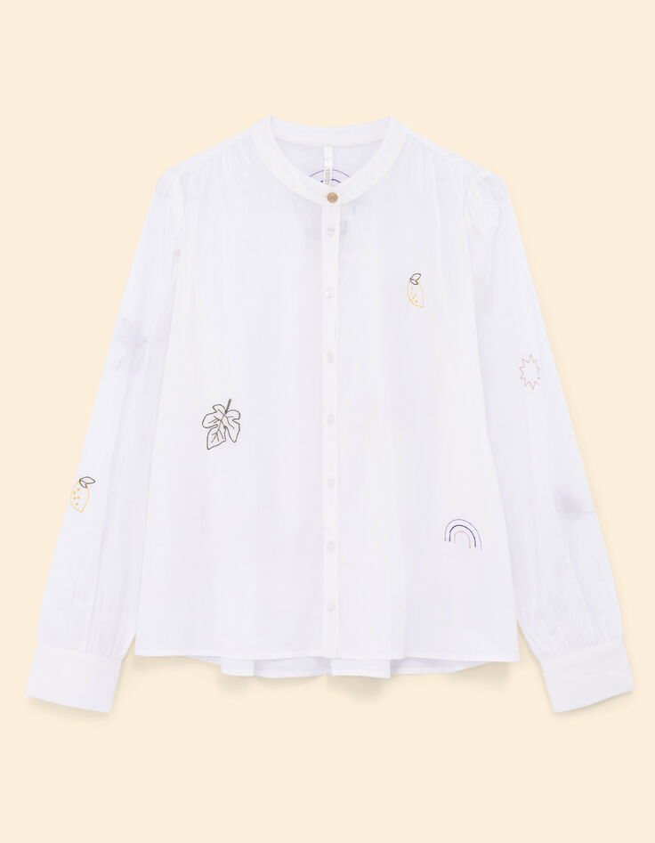 White shirt with I.Code color embroidery-8