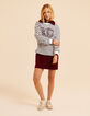 I.Code white sweatshirt, navy blue stripes, XL monogram-6