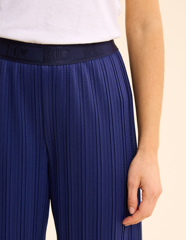 Pantalon large indigo plissé I.Code-5
