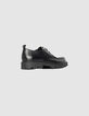 Schwarze Herren-Lederderbyschuhe mit Plateau-3