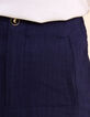 I.Code Anzughose mit weitem Bein aus navyfarbenem Faux-Uni-6