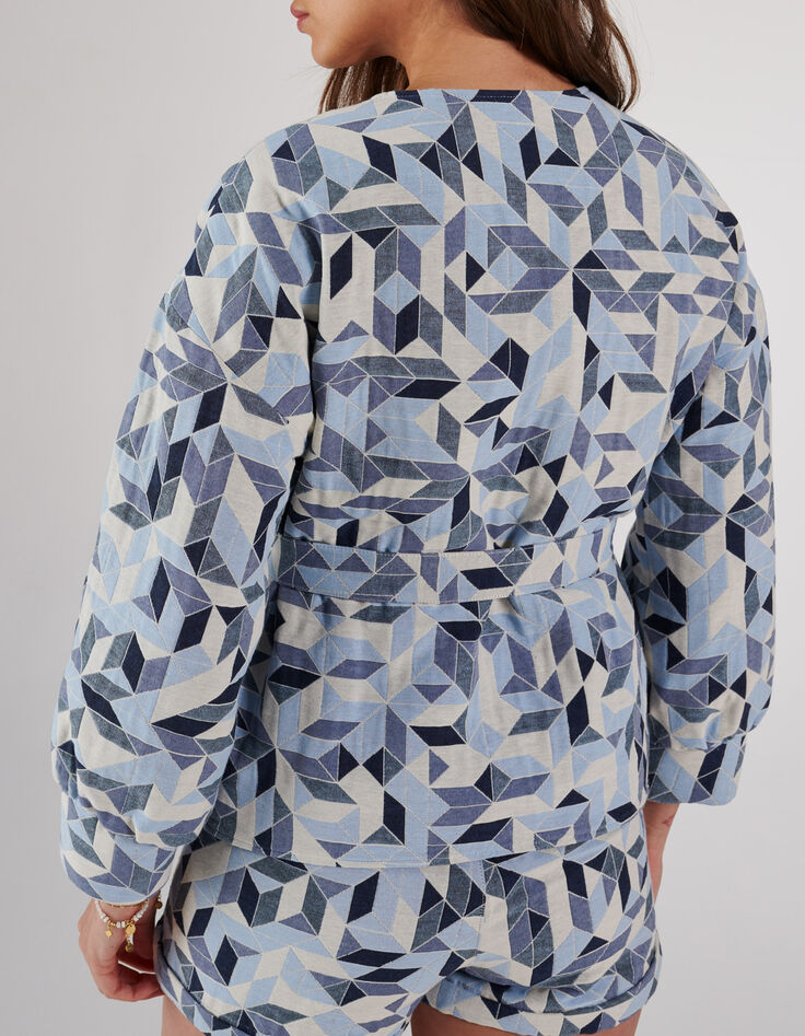 Chaqueta cobalto jacquard gráfico I.Code-2 Chaqueta cobalto jacquard gráfico I.Code-2