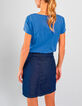 Kurzer, authentisch dunkelblauer Jeansrock I.Code-3