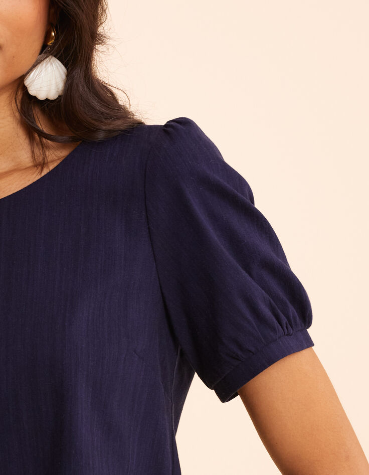I.Code navy buttoned back top-8