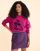 Sweat rose coucher de soleil velours floqué I.Code-4