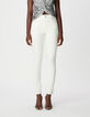 7/8 hohe Taille wei&szlig;e schmale Jeans Nina Damen-2