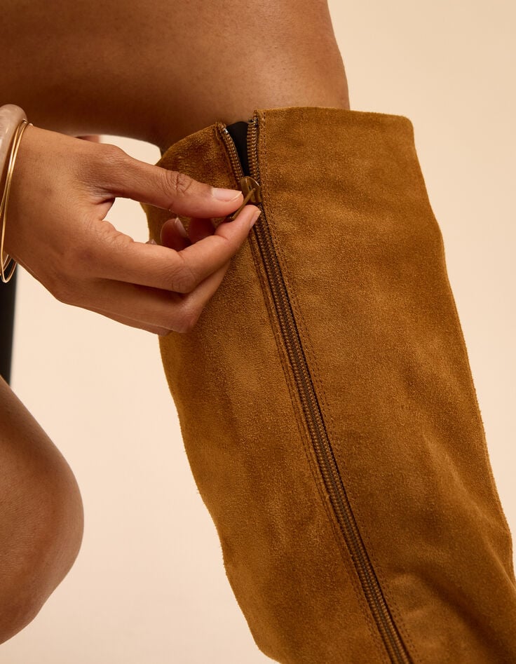 Botas de tac&oacute;n camel ante I.Code-2