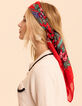 Foulard rouge motif floral d'hiver I.Code-1