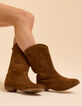 I.Code camel suede cowboy boots-1