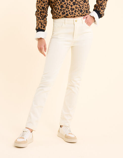 Jean slim blanc cass&eacute; I.Code