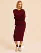 Jersey cuello V burdeos punto MARINE I.Code-6