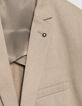 Dunkelbeige Anzugjacke aus Leinen f&uuml;r Herren-8