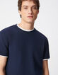Marine T-Shirt Bio-Baumwolle mit Relief-1