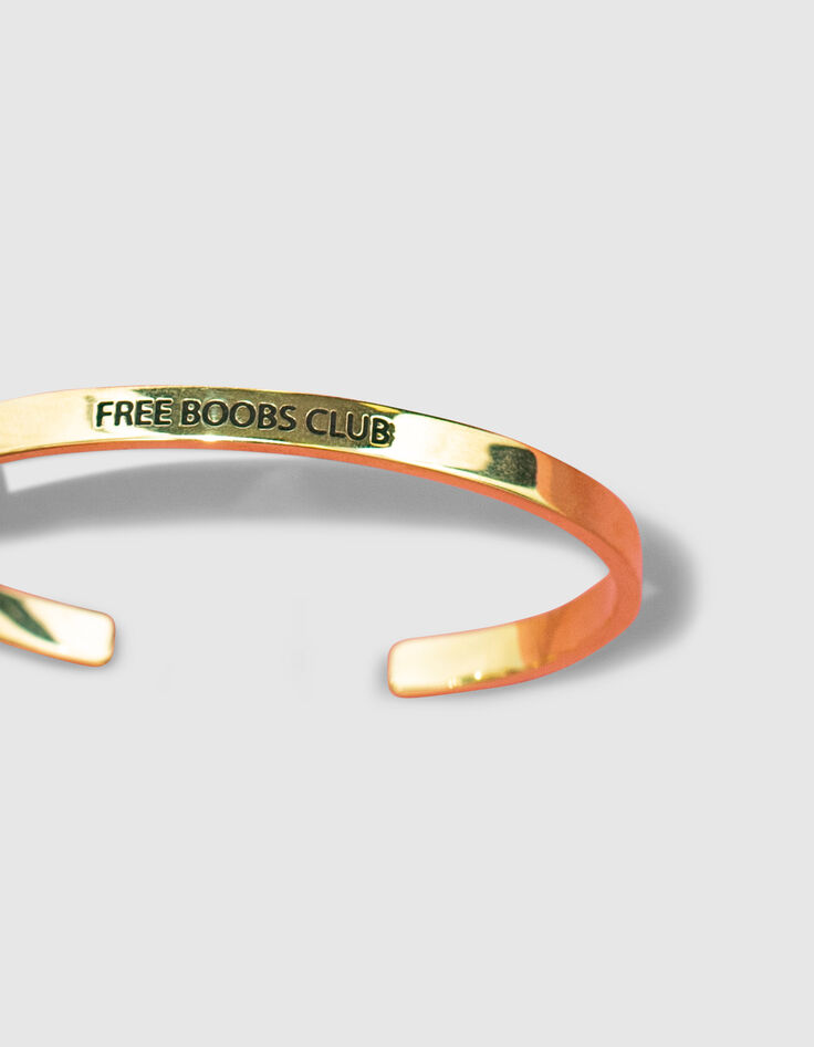 Bangle Up x I.Code engraved gold metal fine bangle-2