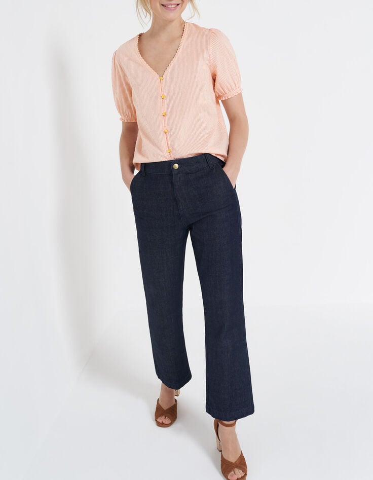 Water pink top met bloemknopen I.Code-3 Water pink top met bloemknopen I.Code-3