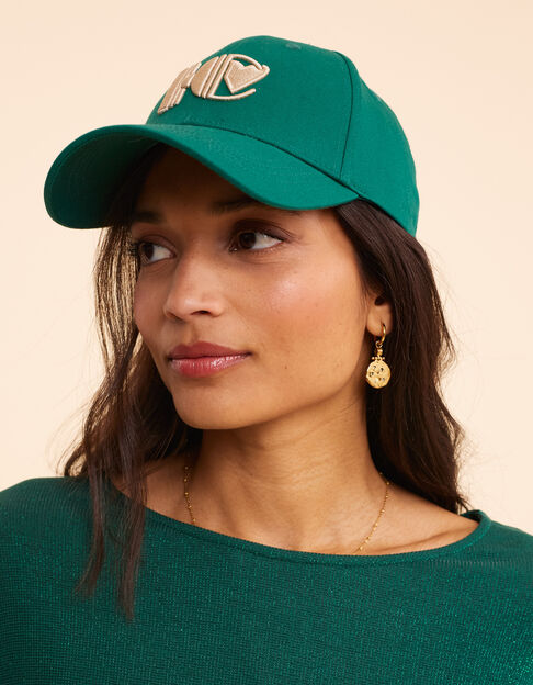 Gorra verde con monograma IC bordado I.Code