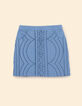 I.Code blue quilted short skirt-5